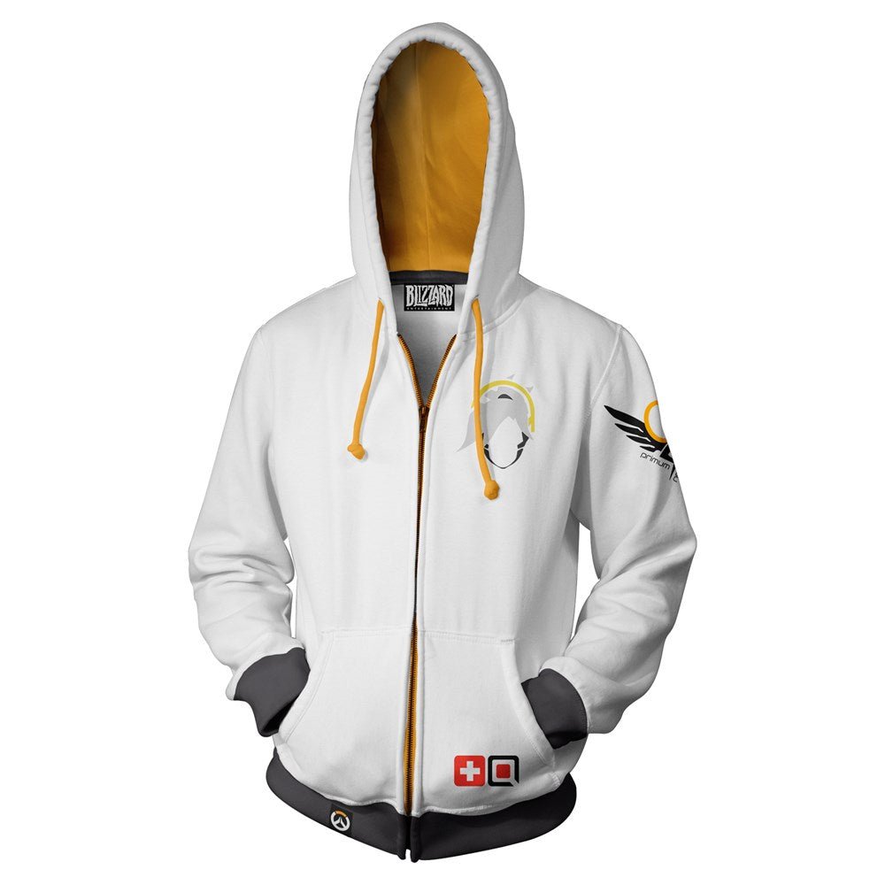 Overwatch Mercy Zip - Up Hoodie - GeekCore