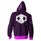 Overwatch Sombra Zip - Up Hoodie - GeekCore