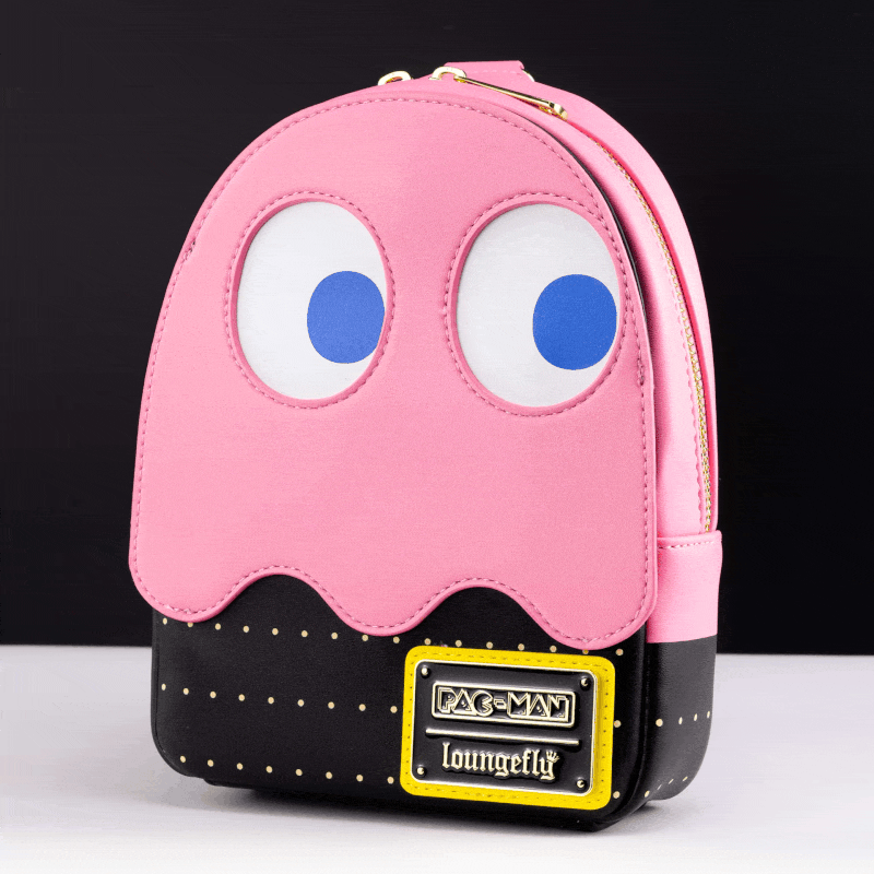 Loungefly x Pac-Man Pinky Ghost Sling Crossbody Bag