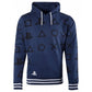 Playstation Symbols Blue Hoodie - GeekCore