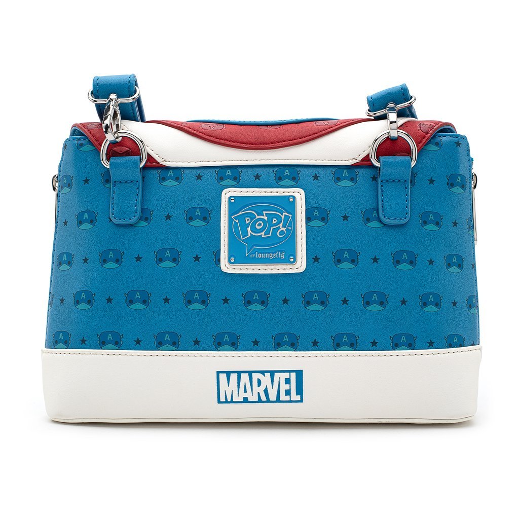 Pop! By Loungefly X Marvel Captain America Debossed Shield Crossbody Bag - GeekCore