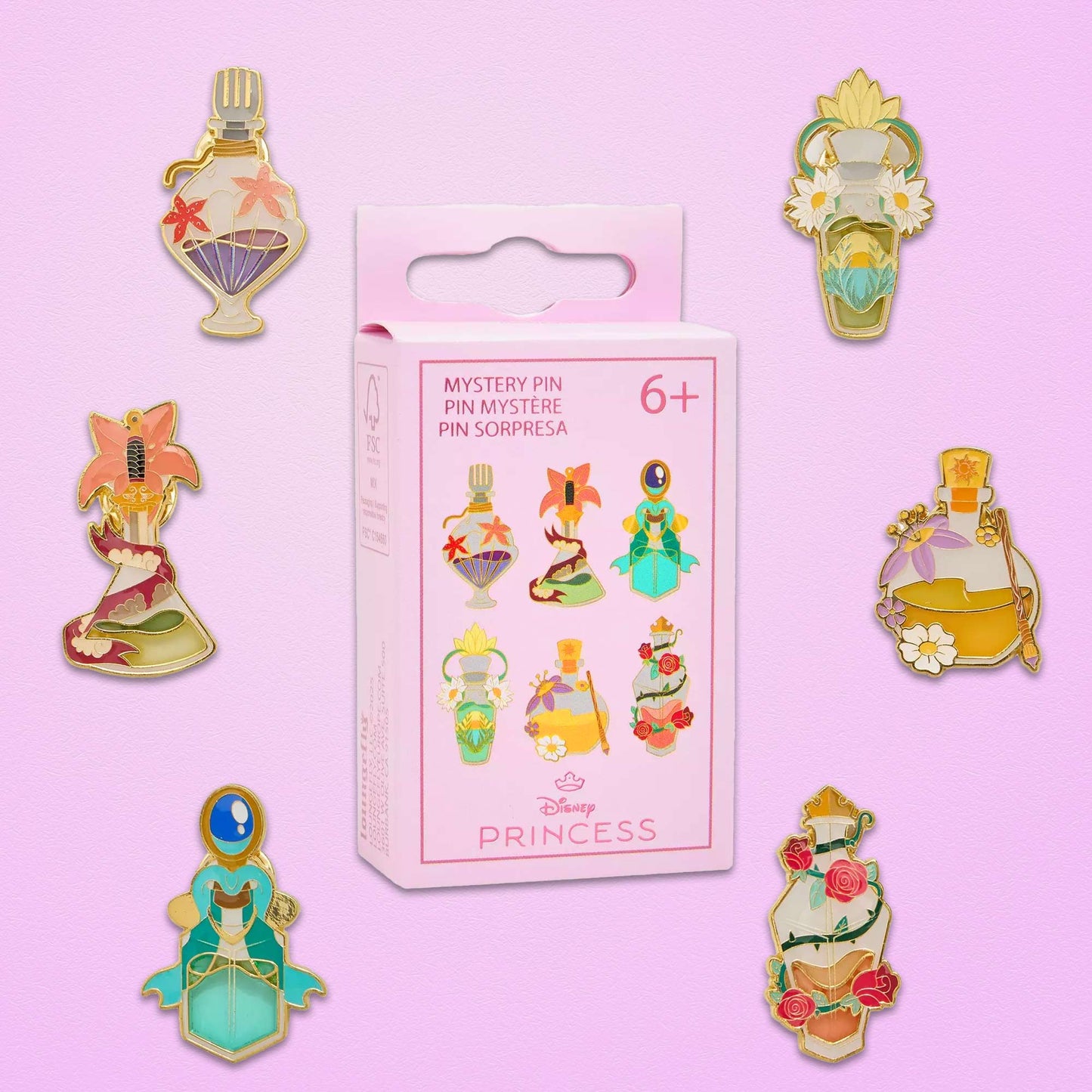 Loungefly x Disney Princess Perfume Bottles Blind Box Mystery Pin