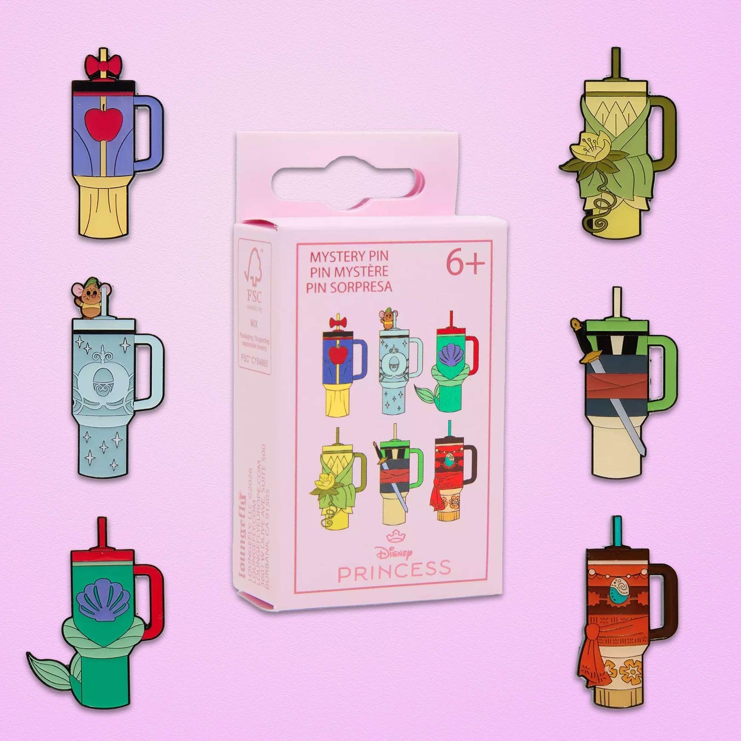 Loungefly x Disney Princess Travel Cup Blind Box Mystery Pin