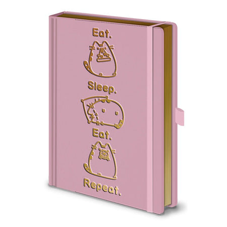 Pusheen Eat. Sleep. Eat. Repeat A5 Notebook - GeekCore