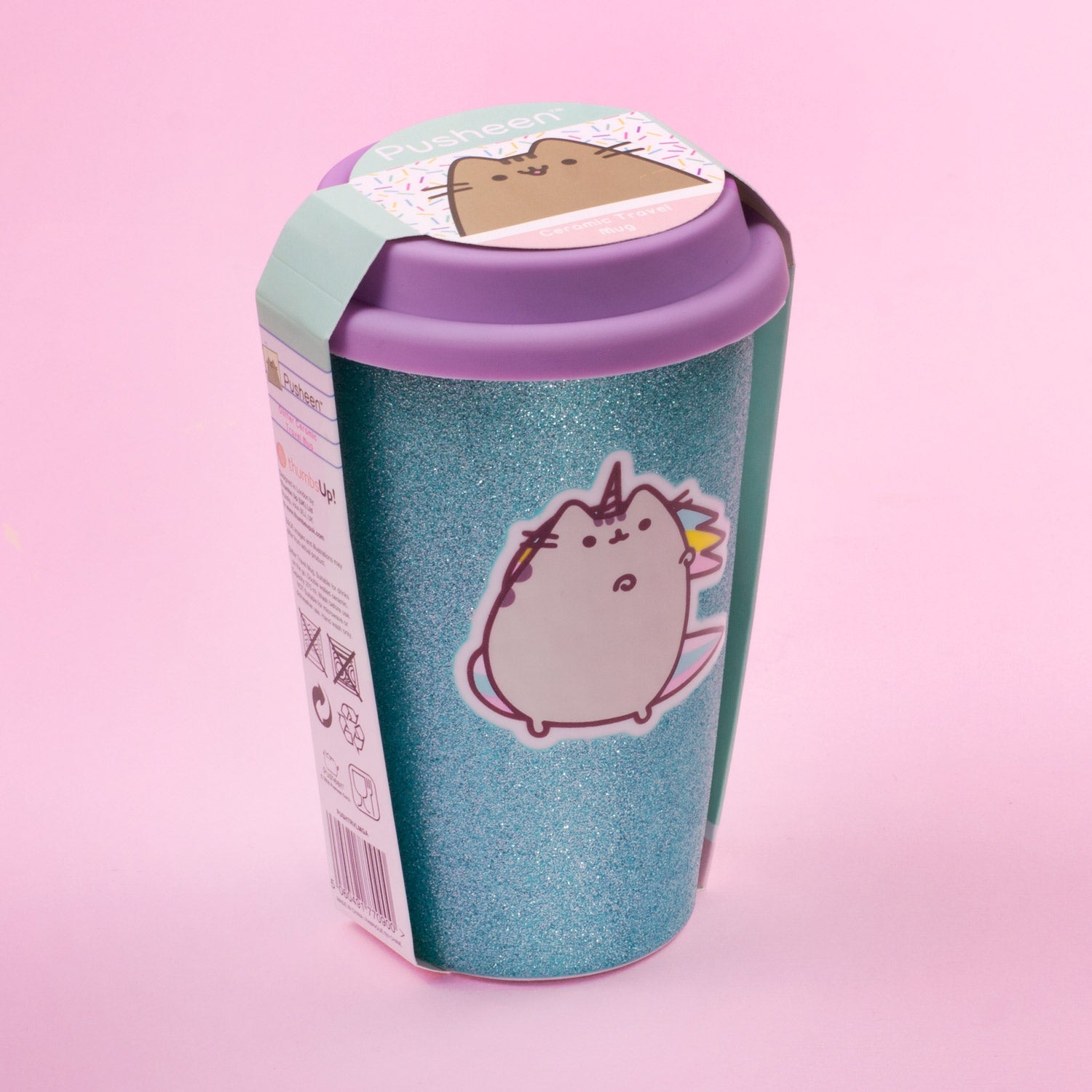 Pusheen Unicorn Ceramic Travel Mug - GeekCore
