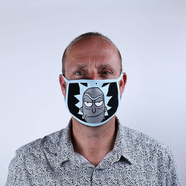 Rick Rudd Mask Rick and Morty featuring Rick Face Mask 2 Pack – GeekCore