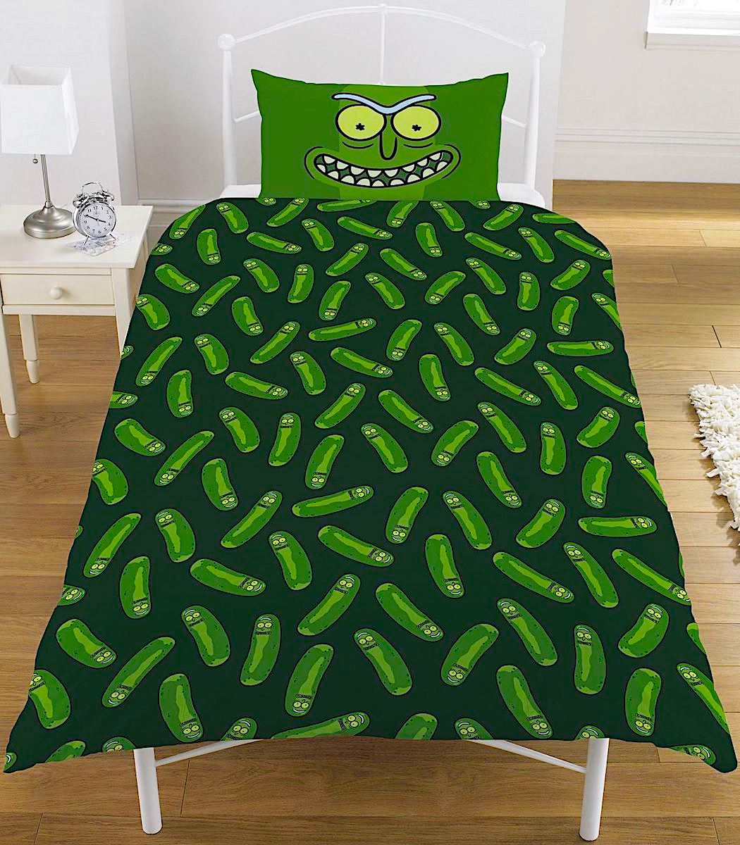 Rick and Morty Pickle Rick Single Duvet Cover Bedding Set - GeekCore