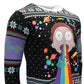 Rick and Morty Rainbow Knitted Christmas Jumper / Sweater - GeekCore