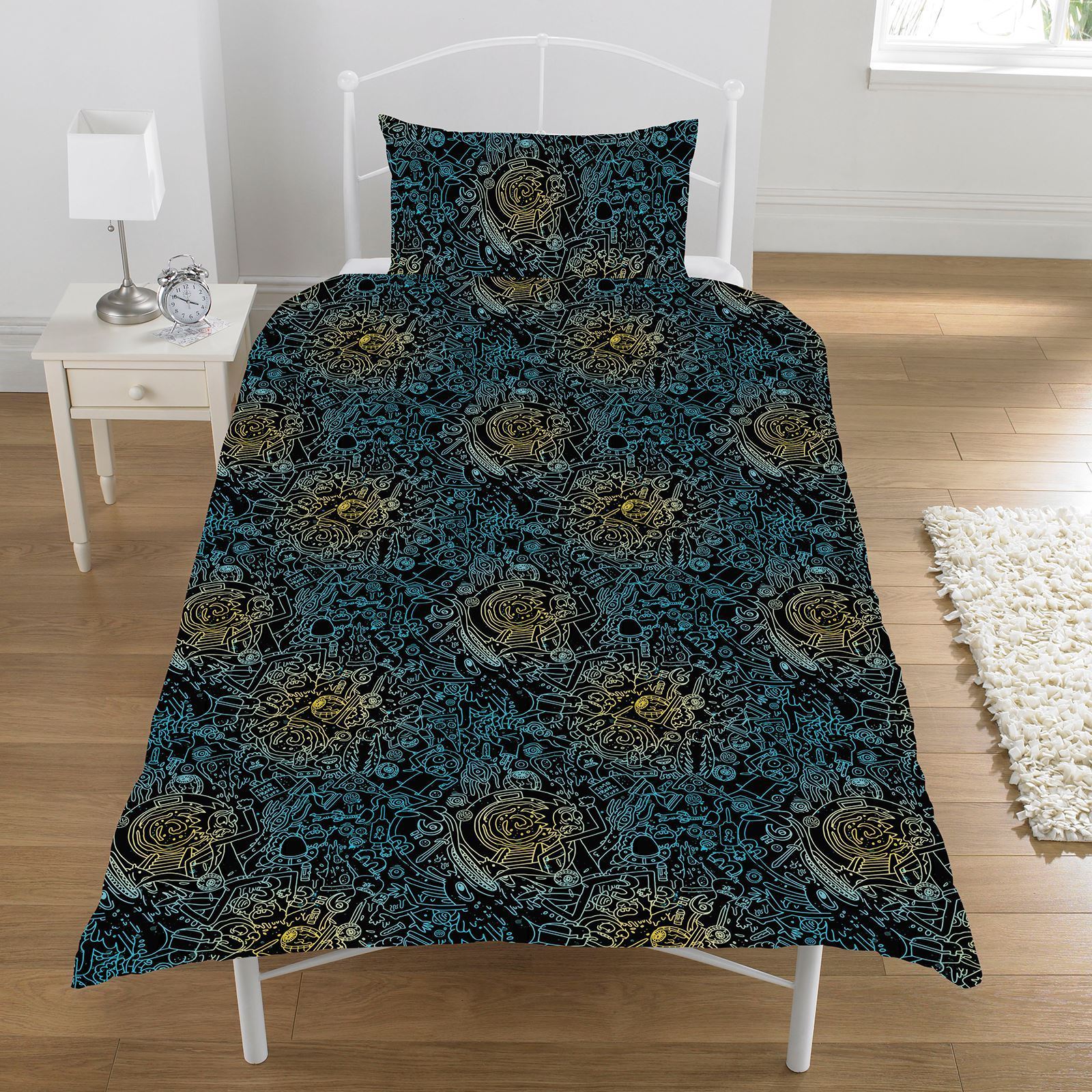 Rick and Morty Single Duvet Cover Bedding Set - GeekCore