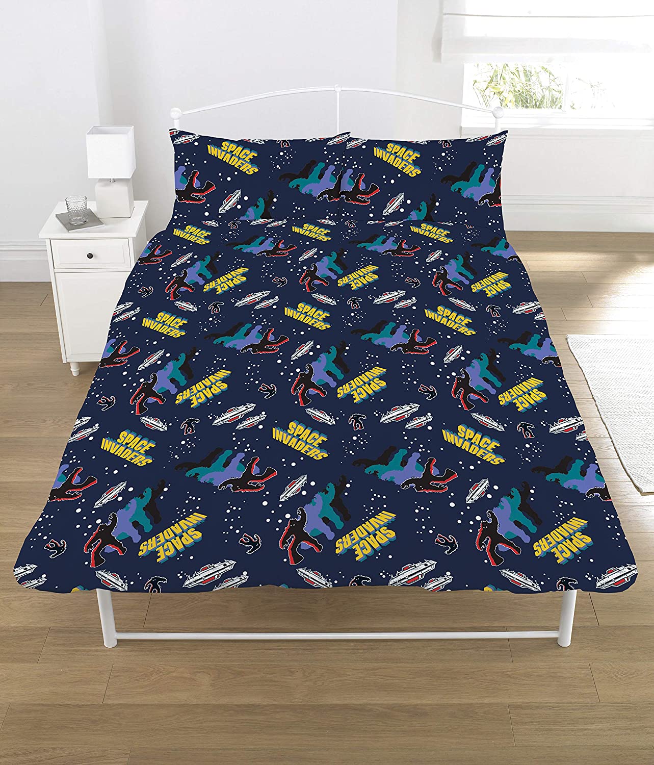 Space Invaders Double Duvet Cover Bedding Set - GeekCore
