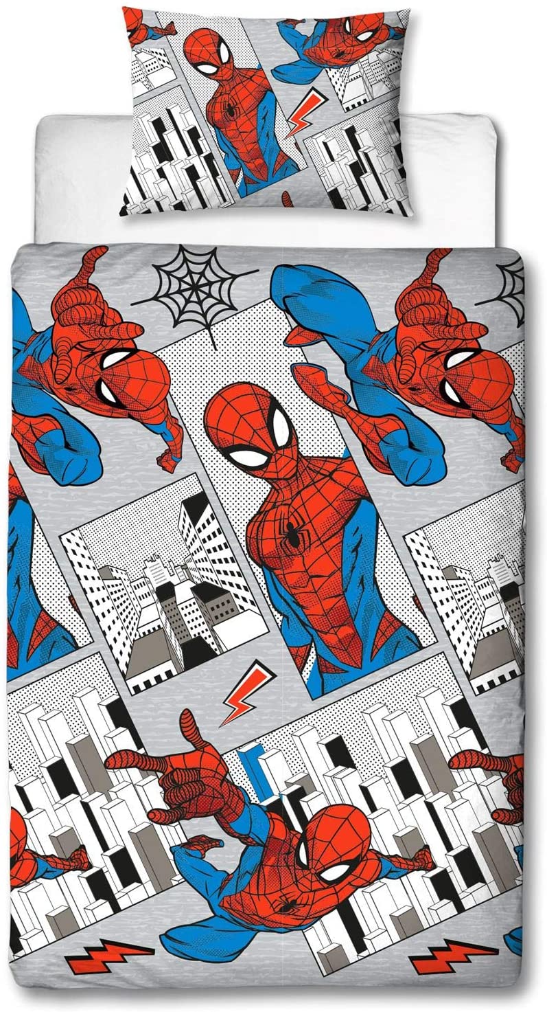 Spider - Man Web Swinger Reversible Single Duvet Cover Bedding Set - GeekCore