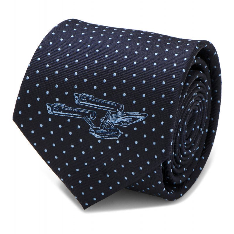 Star Trek Enterprise Dot Pattern Silk Tie - GeekCore