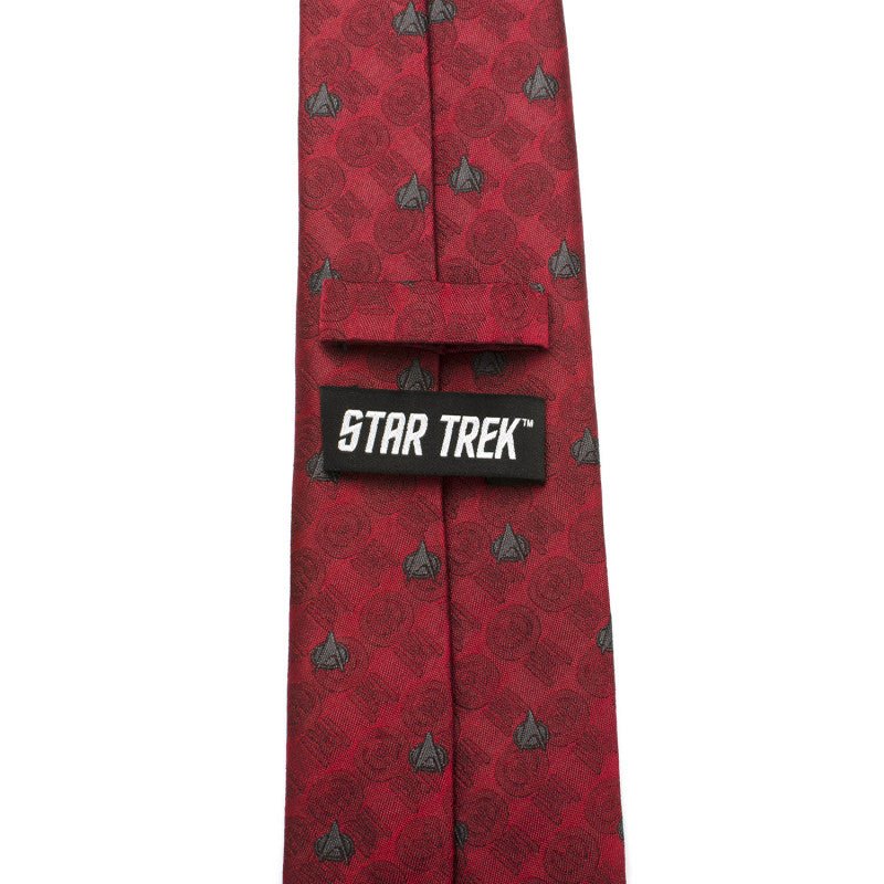 Star Trek TNG Red Delta Silk Tie - GeekCore