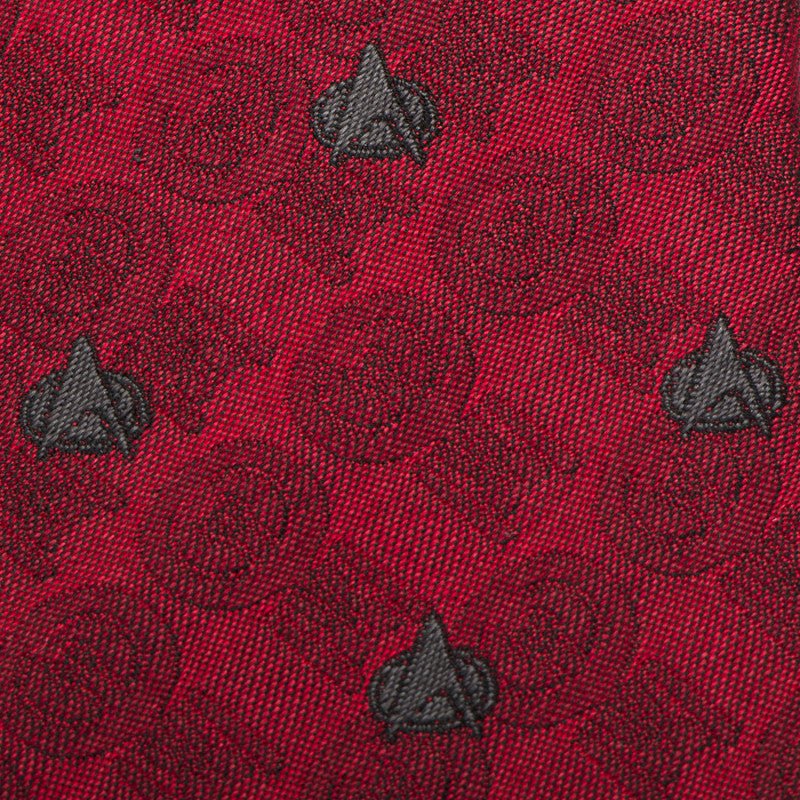 Star Trek TNG Red Delta Silk Tie - GeekCore