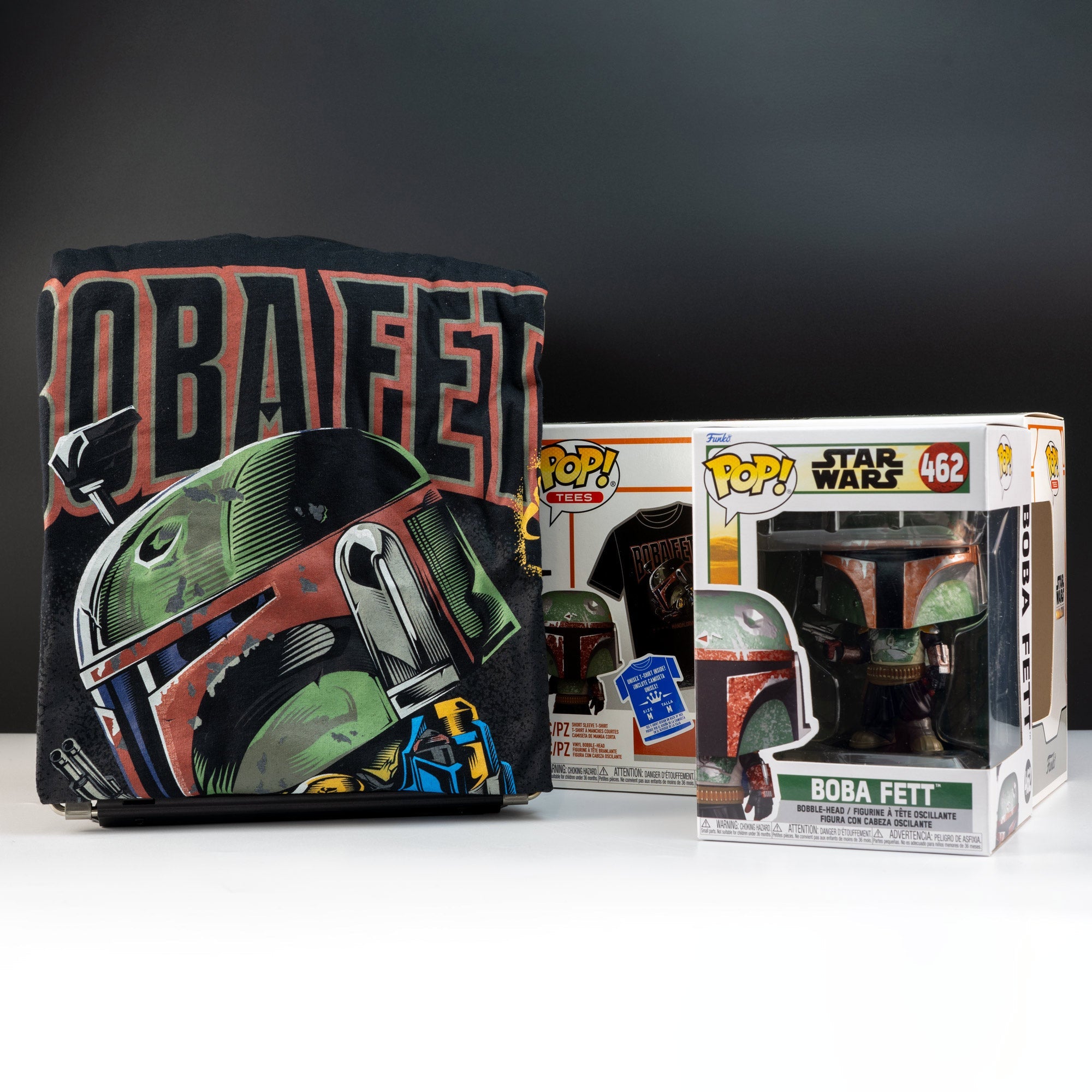 Star Wars Boba Fett with Blasters Pop! Vinyl and Tee Set - GeekCore