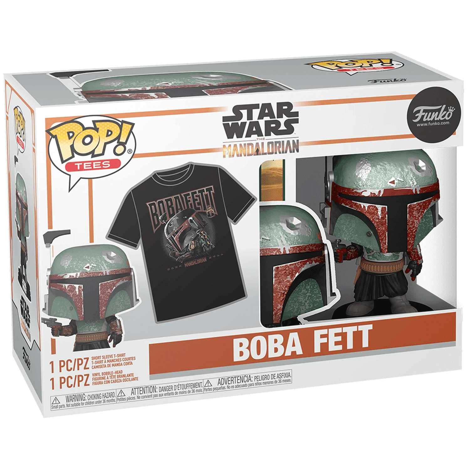 Star Wars Boba Fett with Blasters Pop! Vinyl and Tee Set - GeekCore