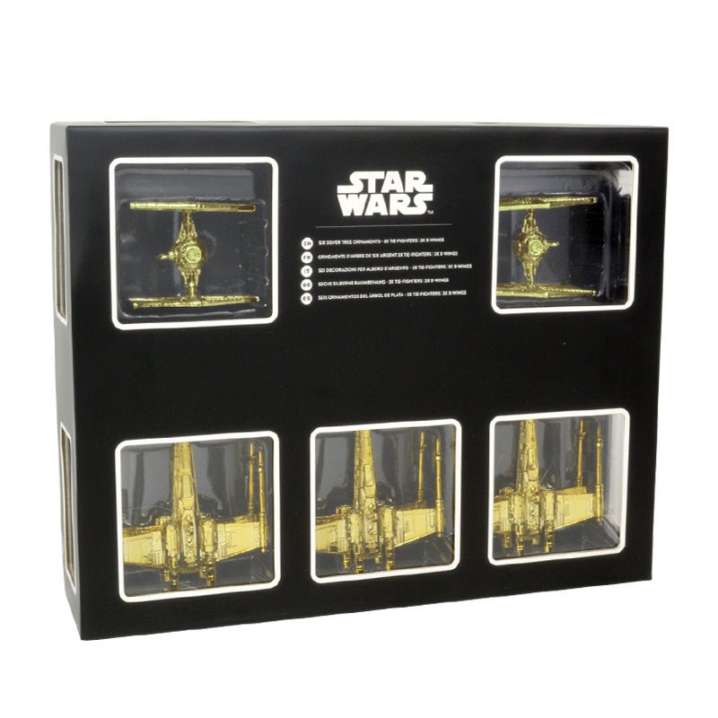 Star Wars Christmas Tree Ornaments - Gold (Set of 6) - GeekCore