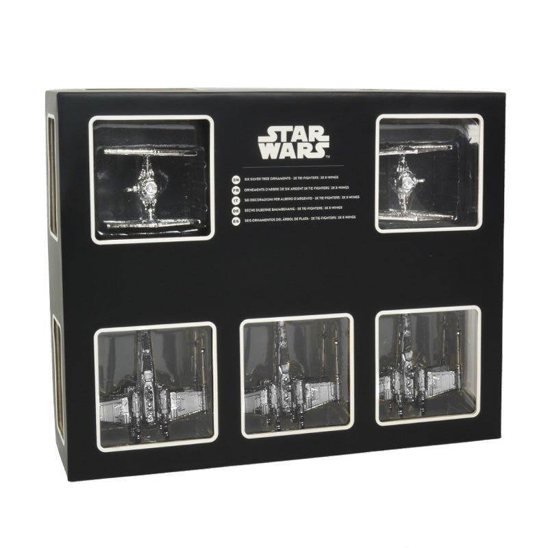 Star Wars Christmas Tree Ornaments - Silver (Set of 6) - GeekCore