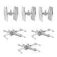 Star Wars Christmas Tree Ornaments - Silver (Set of 6) - GeekCore