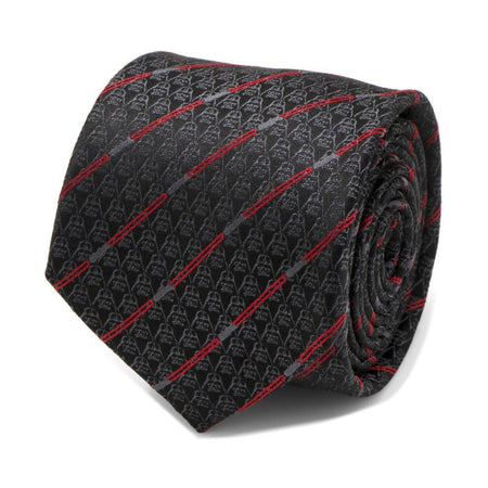 Star Wars Darth Vader With Red Lightsaber Black Silk Tie - GeekCore