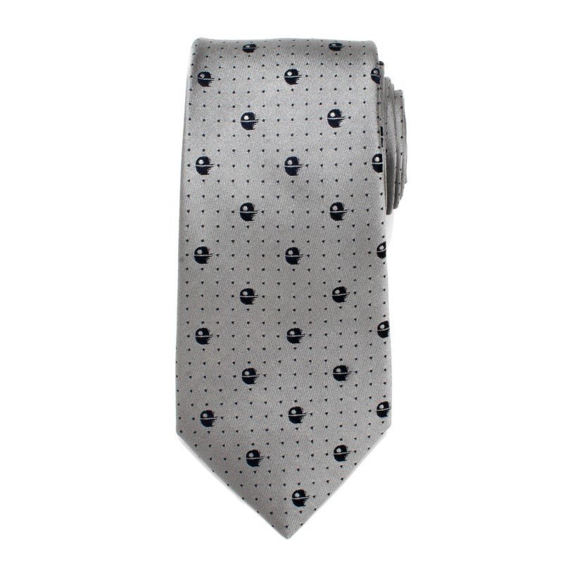 Star Wars Death Star Dot Print Silk Tie - GeekCore