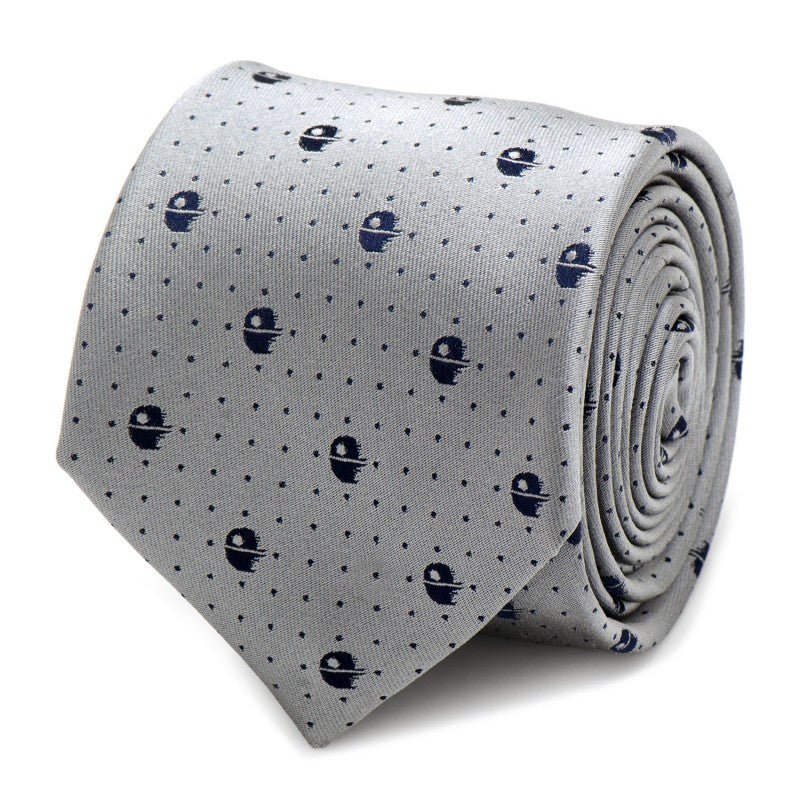 Star Wars Death Star Dot Print Silk Tie - GeekCore