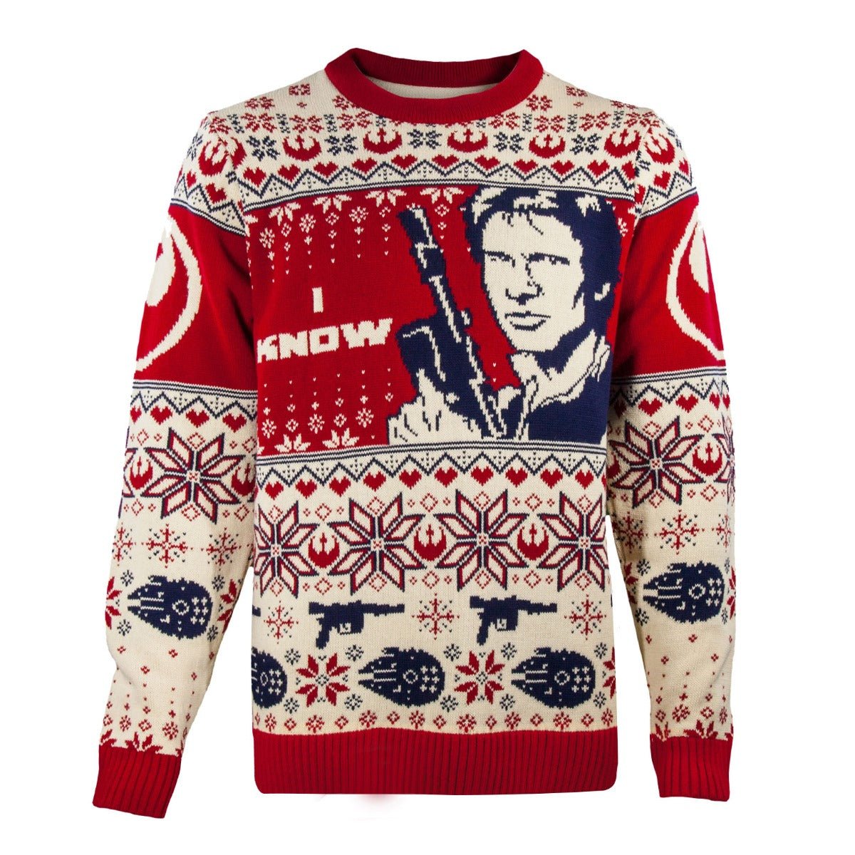 Star Wars Han & Leia Couples Knitted Christmas Jumpers / Sweaters - GeekCore
