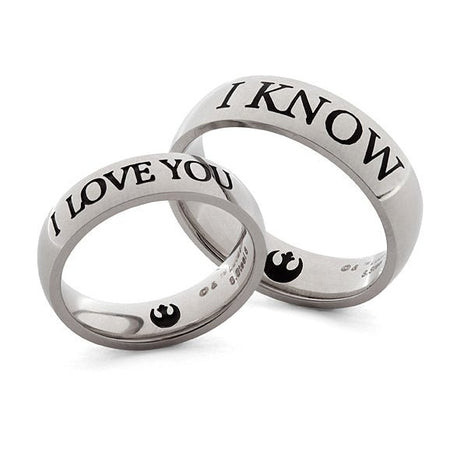 Star Wars I Love You / I Know Ring Set - GeekCore