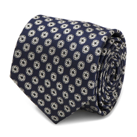 Star Wars Imperial Symbol Navy Silk Tie - GeekCore