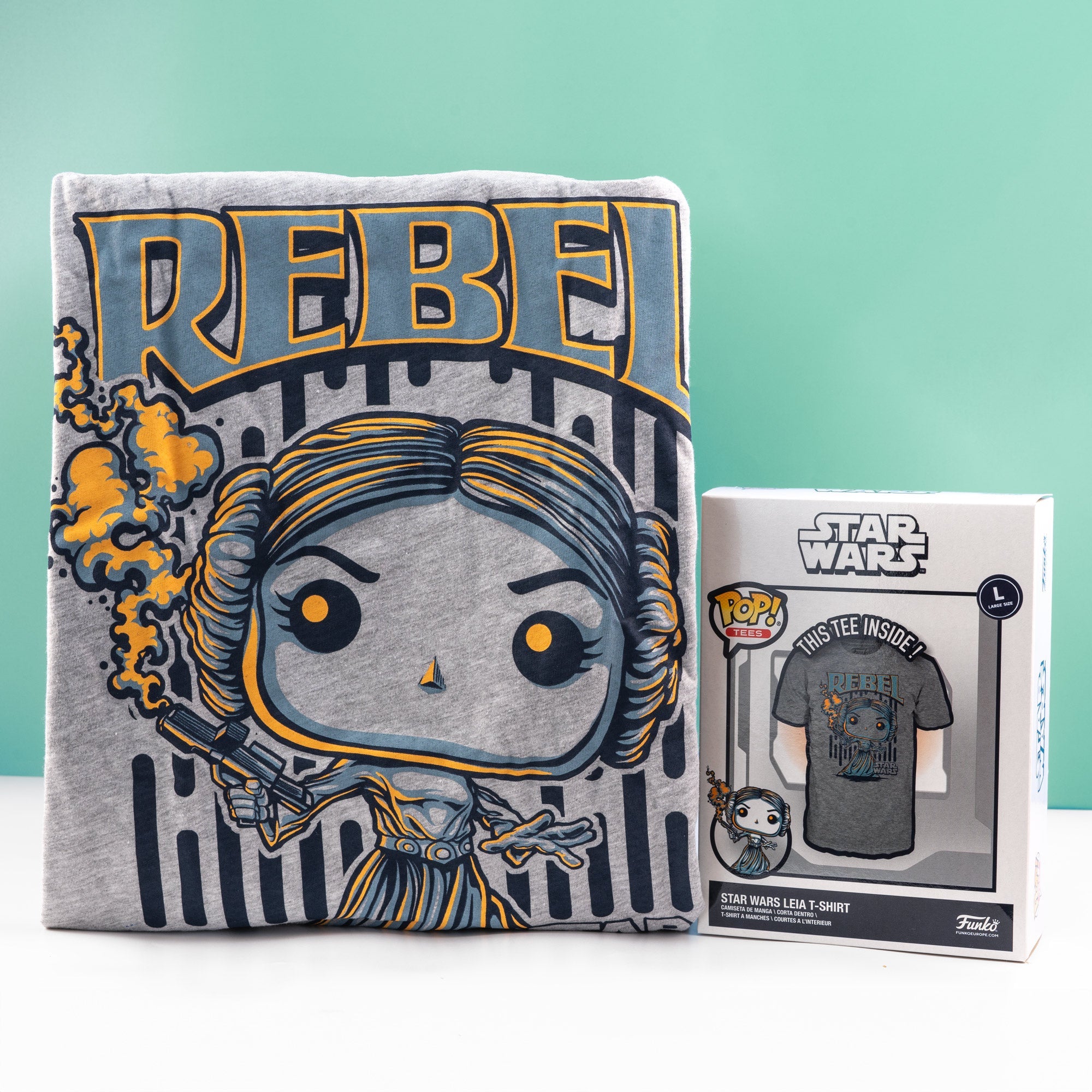 Star Wars Leia Rebel Funko Boxed Tee - GeekCore