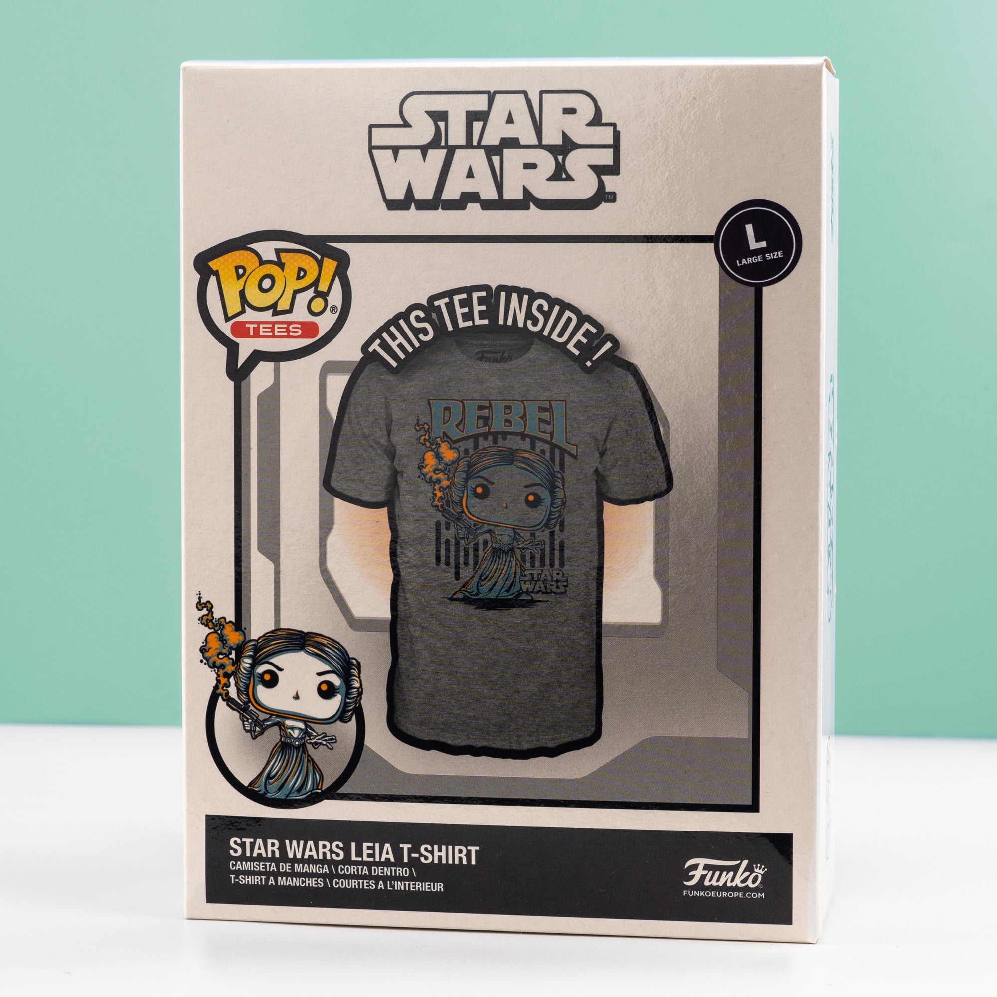 Star Wars Leia Rebel Funko Boxed Tee - GeekCore