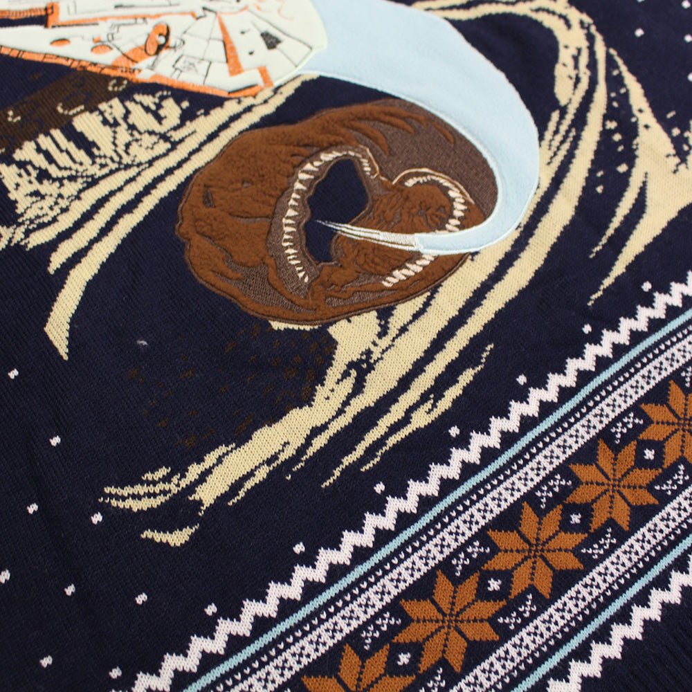 Star Wars Millennium Falcon Escape Knitted Christmas Jumper / Sweater - GeekCore
