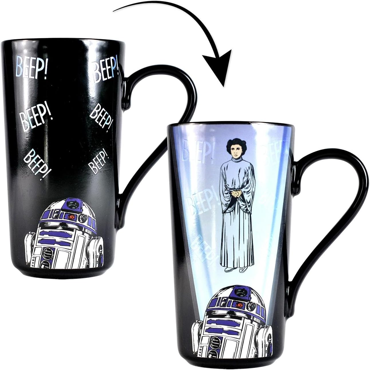 Star Wars Princess Leia Hologram Heat Changing Latte Mug - GeekCore