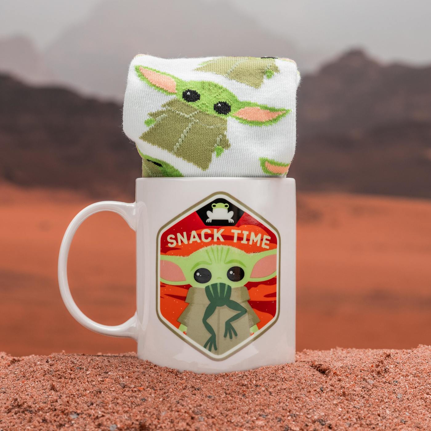Star Wars The Mandalorian Baby Yoda Mug and Socks Gift Set - GeekCore