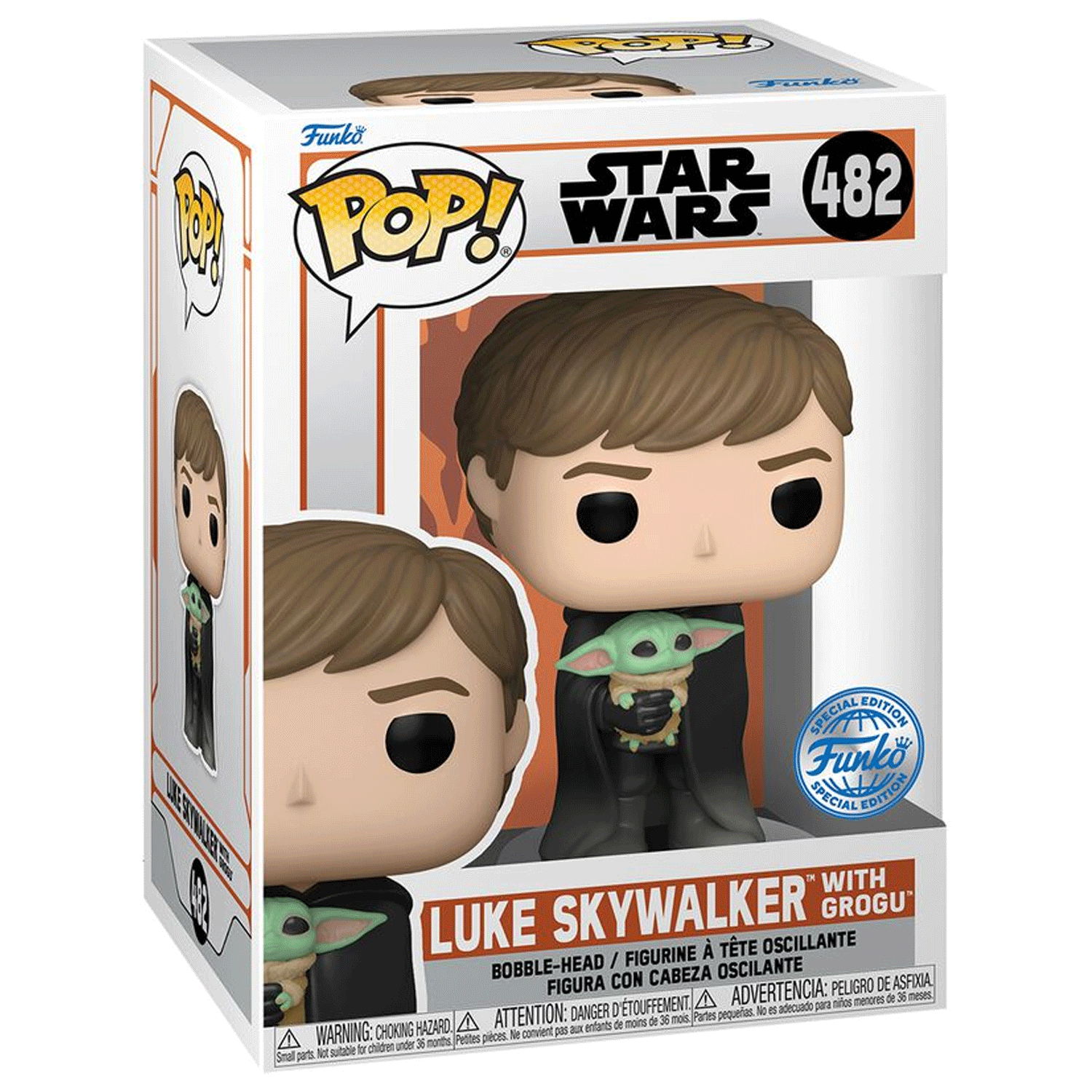 Star Wars The Mandalorian Luke Skywalker with Grogu Pop! Vinyl and Tee Set - GeekCore