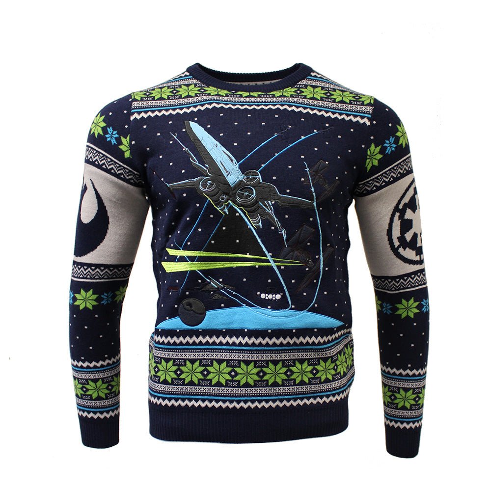 Star Wars X - Wing Chase Knitted Christmas Jumper / Sweater - GeekCore