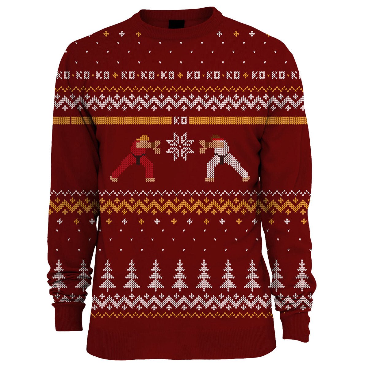 Street Fighter Ryu Vs. Ken Christmas Jumper / Sweater - GeekCore