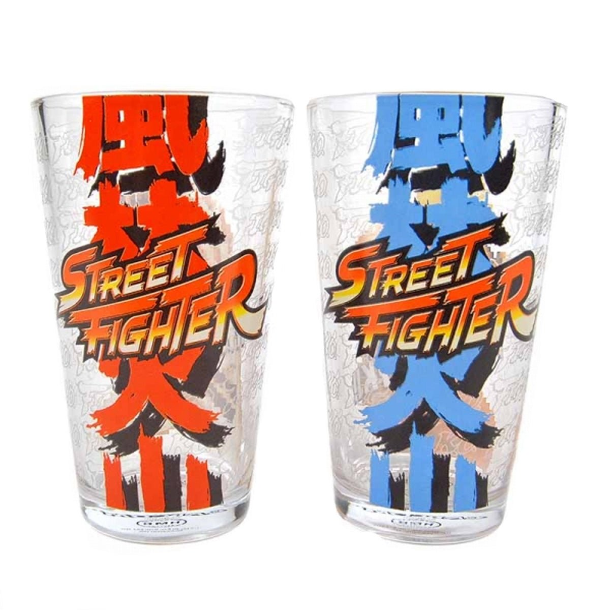 Street Fighter Set of 2 Glasses (Ryu & Ken) - GeekCore