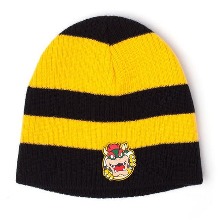 Super Mario Bowser Striped Beanie Hat - GeekCore