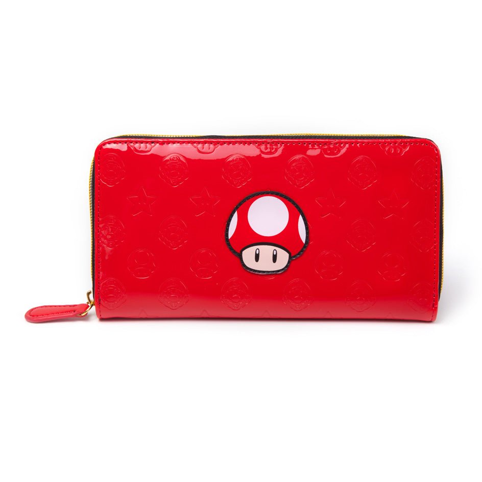 Super Mario Mushroom Zip Around Purse - GeekCore