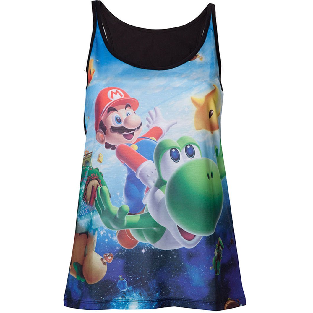 Super Mario - Super Mario Galaxy Ladies Vest Top - GeekCore