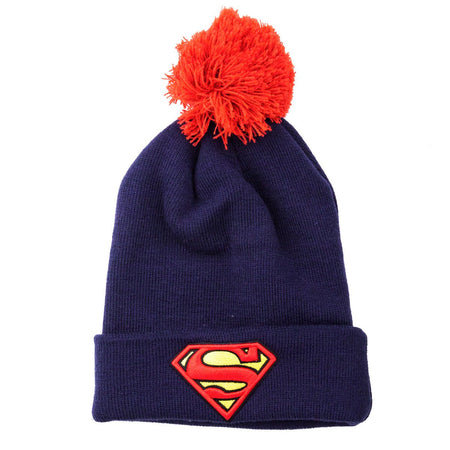 Superman Knit Bobble Hat - GeekCore