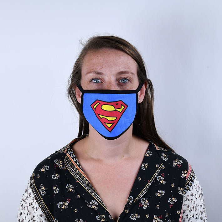 Superman Logo Face Mask 2 Pack - GeekCore