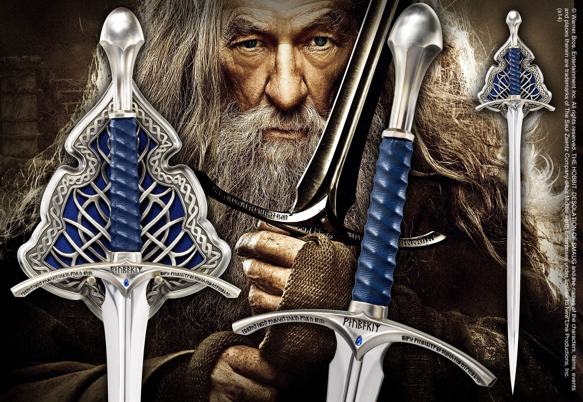 The Hobbit Glamdring 47 Inch Prop Replica Sword - GeekCore
