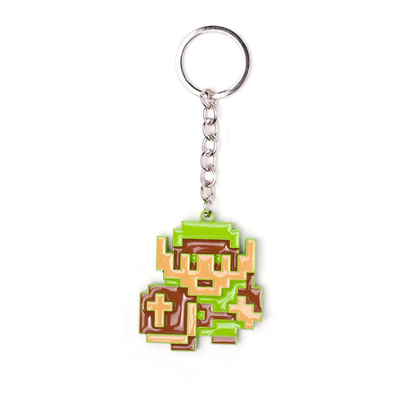 The Legend of Zelda 8 - Bit Link Metal Key Ring - GeekCore