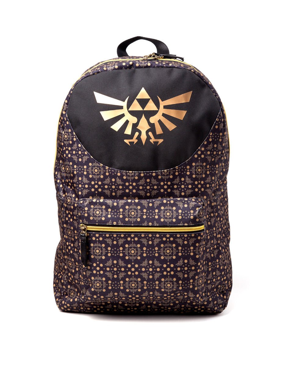 The Legend of Zelda Black and Gold Backpack - GeekCore