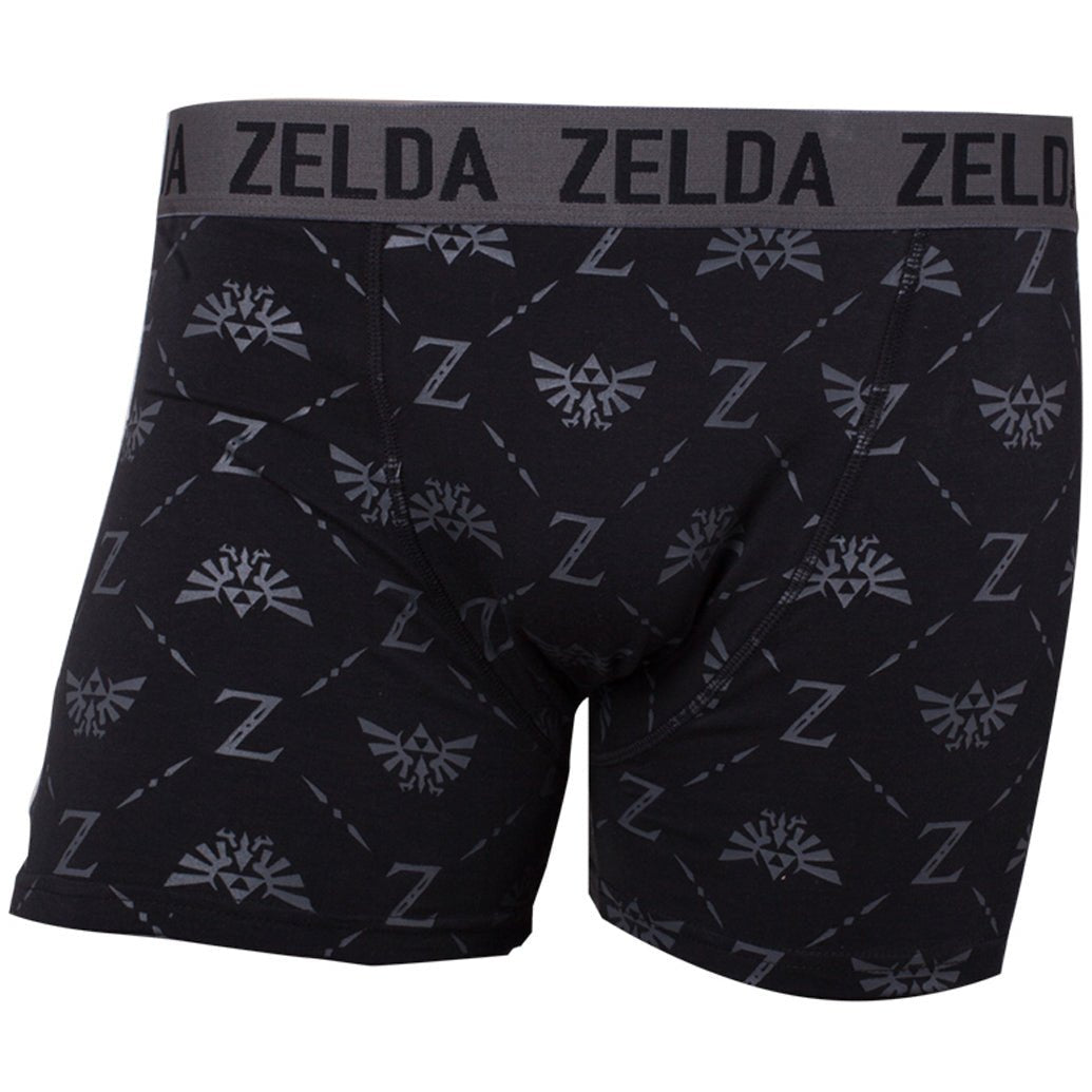 The Legend of Zelda Hyrule Crest Black Men's Underwear - GeekCore