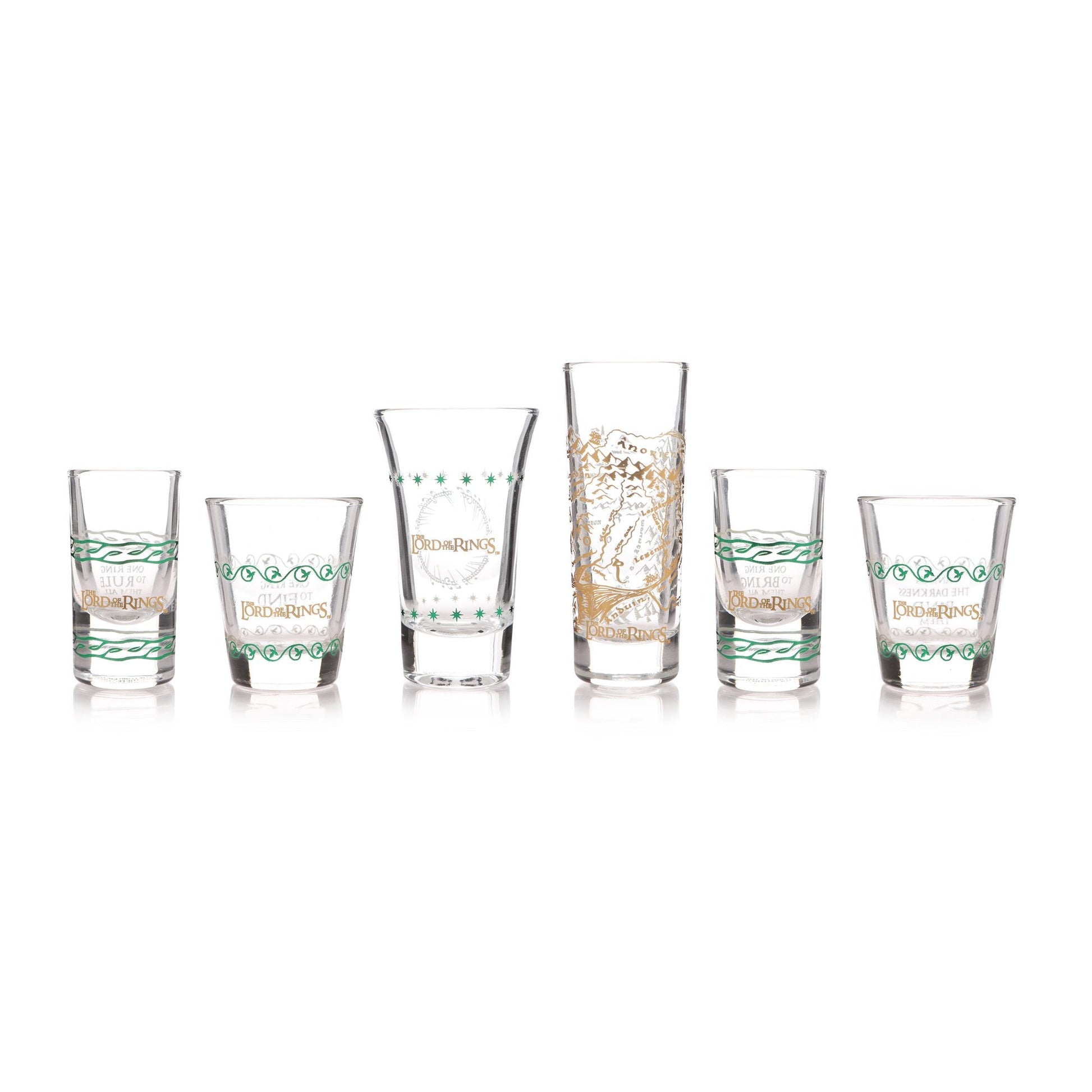The Lord of the Rings Six Shot Glass Set - GeekCore