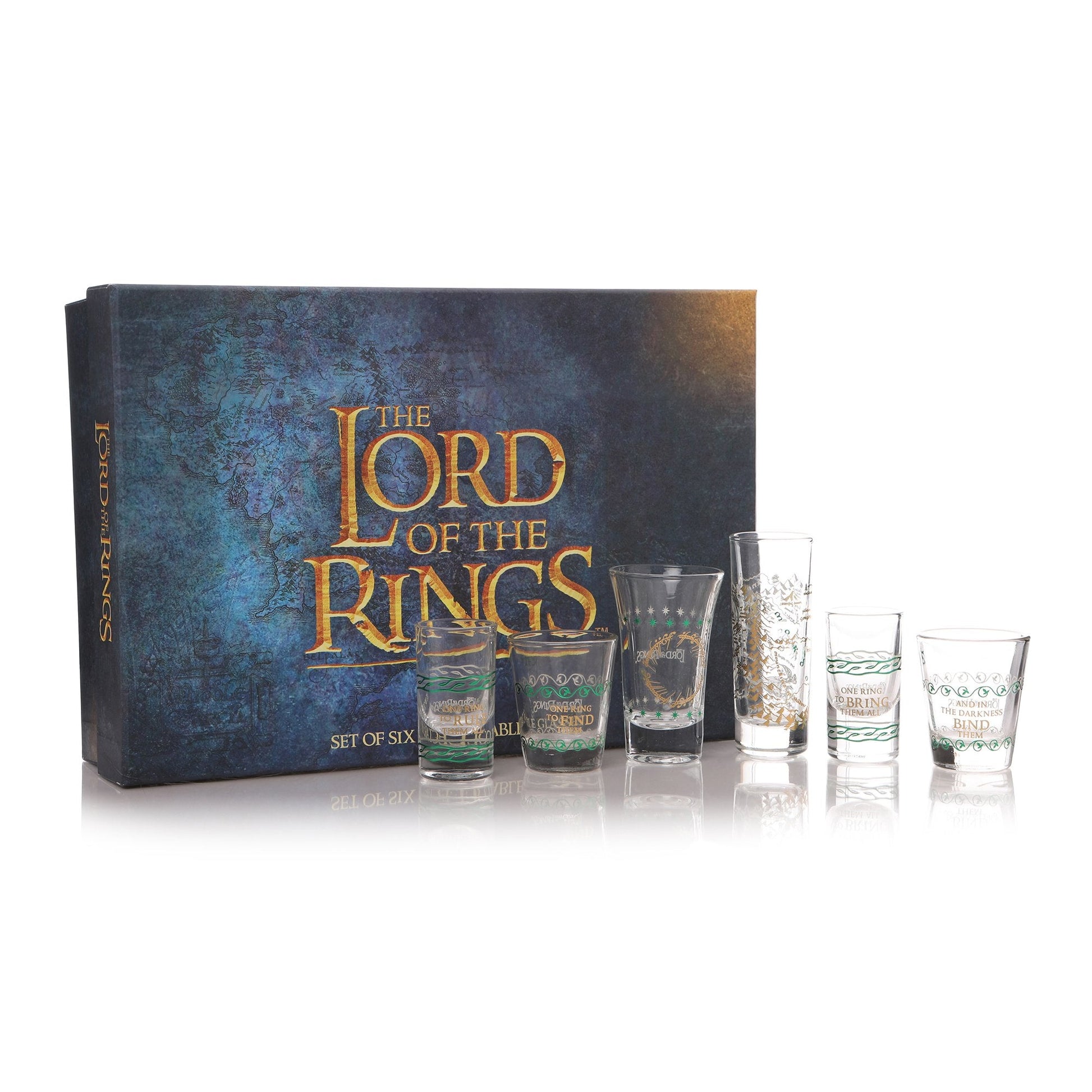 The Lord of the Rings Six Shot Glass Set - GeekCore