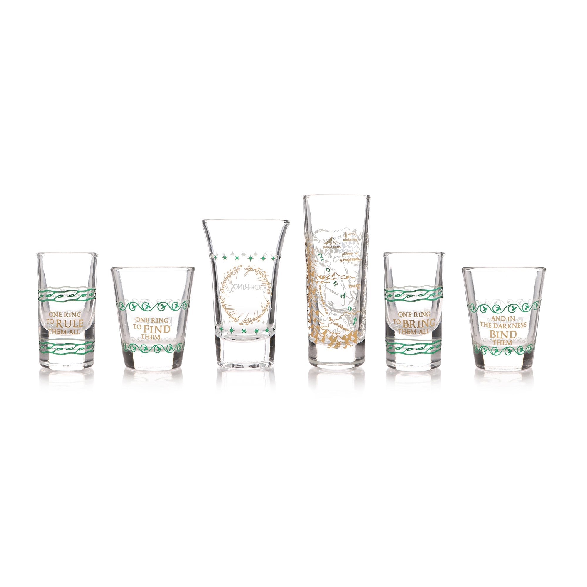 The Lord of the Rings Six Shot Glass Set - GeekCore
